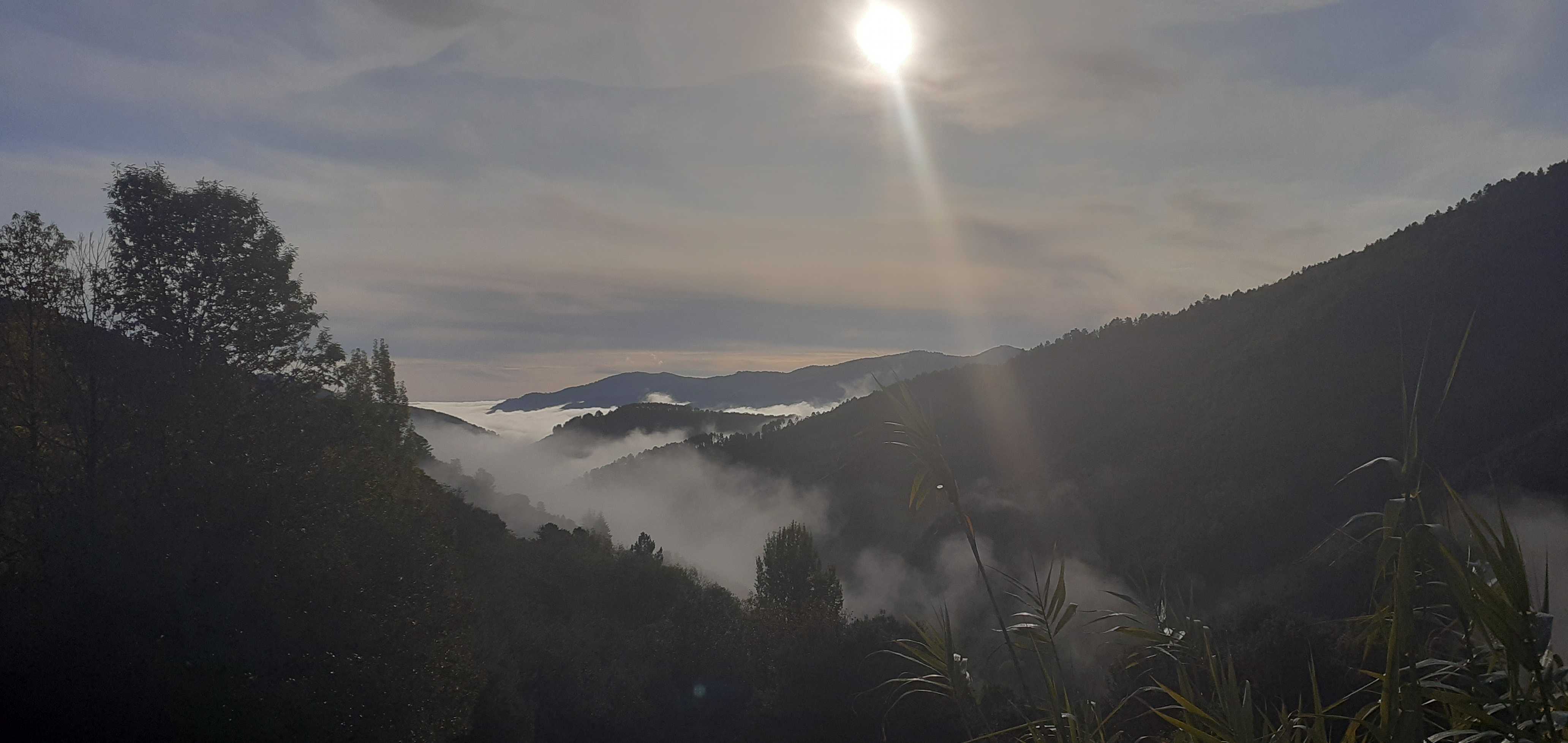 ciel d'automne, les crètes cévenoles